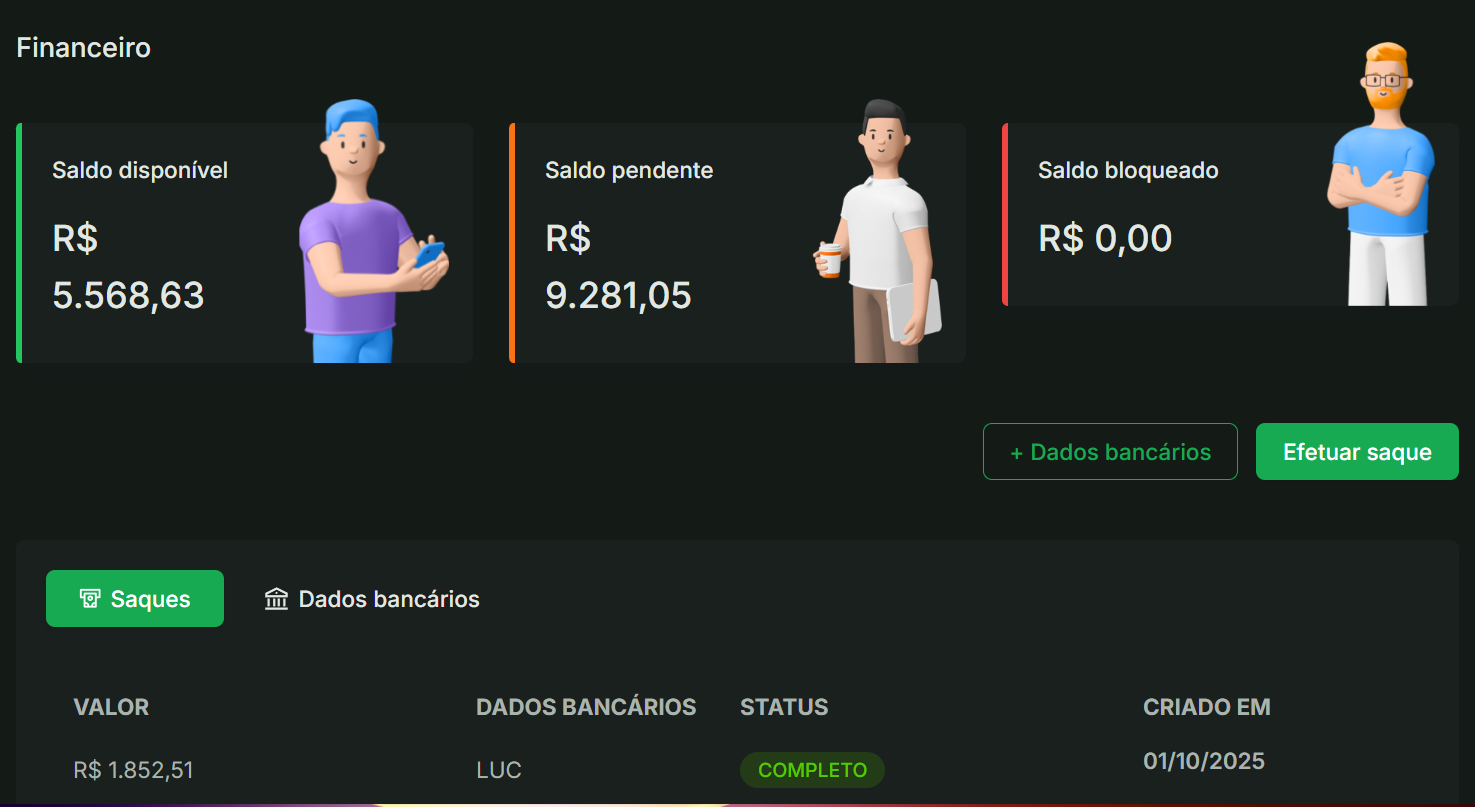 Saque rápido e sem burocracia